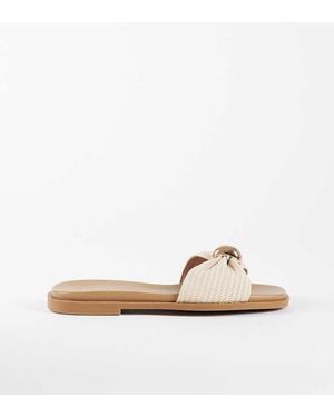 New Look Raffia Detail Sandal - Natural