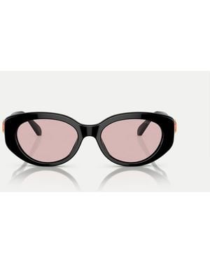 Swarovski Sk6002 Oval Sunglasses With Lens - Natural