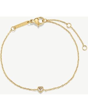 D.Louise Waterproof Bridal Heart Stone Bracelet – Tarnish-Free - Natural