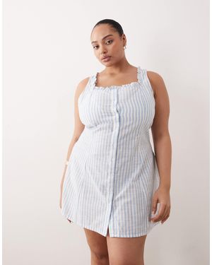 Esmee Curve Esmée Curve Beach Mini Dress With Ruffle Trim - White