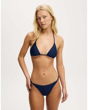 Cotton On Micro String Triangle Bikini Top - Blue