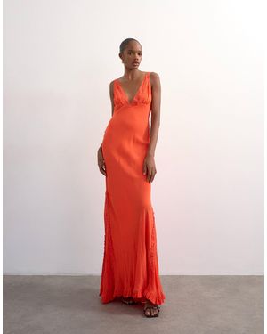 TOPSHOP Embroidered Maxi Occasion Dress