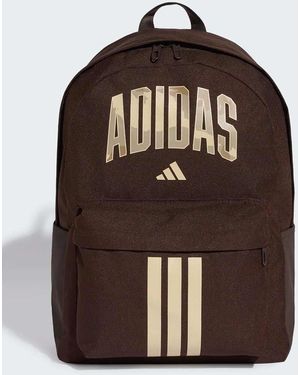 adidas Originals Mochila Color Café Aurora Y Beis Lino Cristalino Con Estampado Gráfico De Camuflaje-Marrón