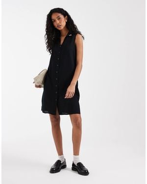 Fred Perry – ärmelloses minikleid - Schwarz