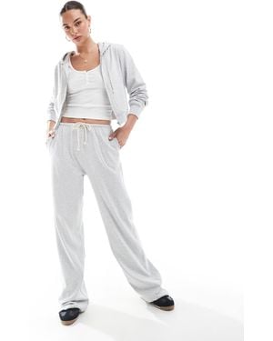 Pull&Bear Wide Leg jogger Co-ord - White