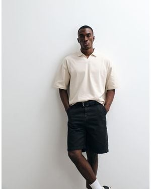 ASOS Heavyweight Boxy Oversized Polo - White