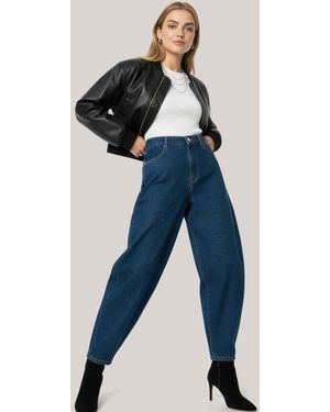 HYPEDROP Pantalones Azul Titanio De Corte Barrel