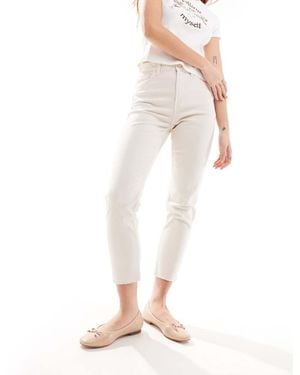 ONLY Blush Mid Rise Skinny Raw Hem Ankle Length Jeans - White
