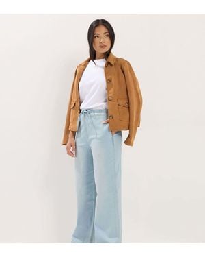 PixieGirl Petite Pull-On Wide Leg Jeans - Blue