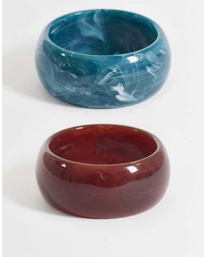 ASOS Pack Of 2 Bangels - Blue