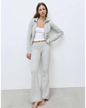 Pull&Bear Pantaloni A Zampa - Bianco