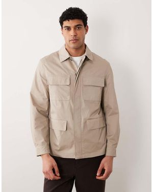 Mango 100% Cotton Pocket Detail Jacket - Natural