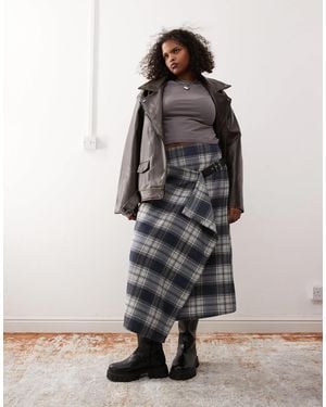 Collusion Plus Blanket Kilt Skirt - Gray