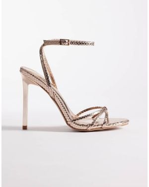 SIMMI Simmi London Gina Embellished Heeled Sandals - Metallic