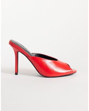 Raid Elana Peep Toe Muiltjes Met Hak - Rood