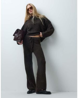 Vero Moda Knitted Wide Leg Trouser Co-Ord - Black