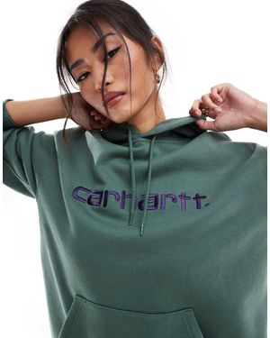 Carhartt Sudadera Con Capucha Y Logo De Texto De - Verde