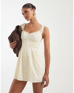 Hollister Milkmaid Mini Dress - Natural