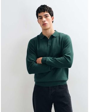 Threadbare Knitted Polo - Green
