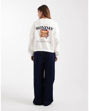Mango Teen Sunday Graphic Sweatshirt - White
