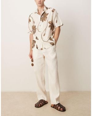 SELECTED Pure Linen Pants - Natural