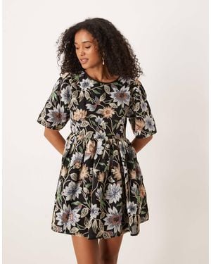 Sister Jane Dream – minikleid mit blumenstickerei - Mehrfarbig