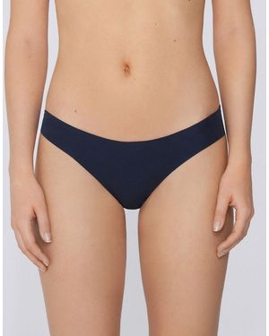 Tezenis Seamless Cotton Brazilian Briefs - Blue