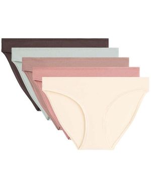 Oysho 5 Cotton Blend Classic Briefs - White