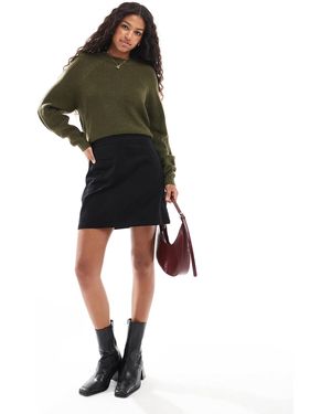 Threadbare Mini-jupe en velours côtelé avec poche - noir