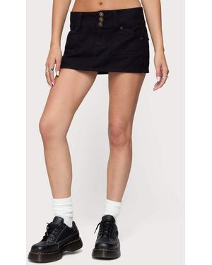 Edikted Mckinley Denim Mini Skirt - Black