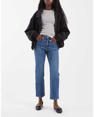 ARKET Vaqueros Slim De Pierna Estrecha Elásticos En Azul Lavado Medio-Azul Marino