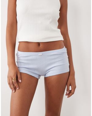 Cotton On 2 Pack Pointelle Micro Mini Shorts - White