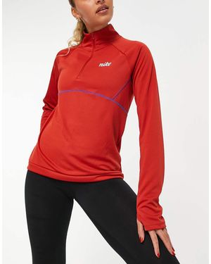 Nike Icon Clash Pacer 1/4 Zip Midlayer - Red