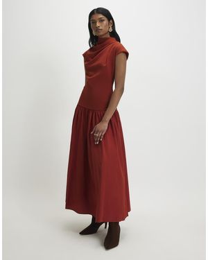 River Island Short Sleeve Hybrid Drape Maxi Dress - Red
