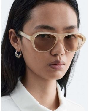 & Other Stories Retro Round Sunglasses - Brown