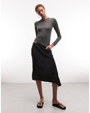 Weekday Asymmetrische Satijnen Rok - Wit