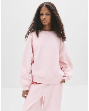 Pull&Bear Oversize Sweatshirt With Seams - Pink