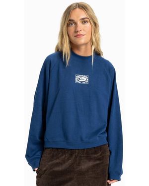 Quiksilver Graphic Crew Neck Jumper - Blue