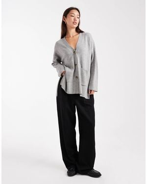 ONLY – oversize-strickjacke - Weiß