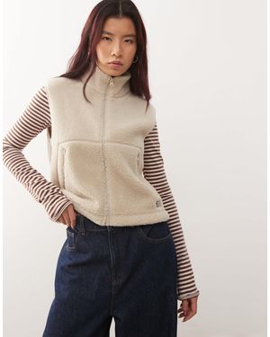 Noisy May Teddy Fleece Vest - Blue