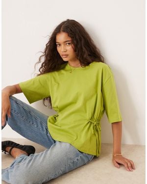 ASOS T-shirt avec liens sur les côtés - olive - Vert