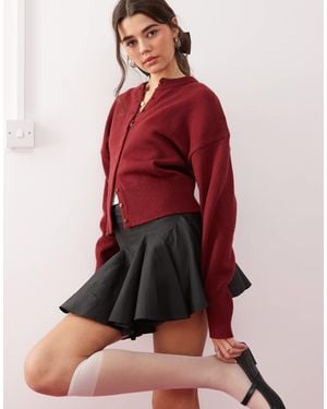 Miss Selfridge – minirock aus taft - Rot