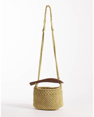 Accessorize Crossbody Tas Met Vishengsel - Naturel