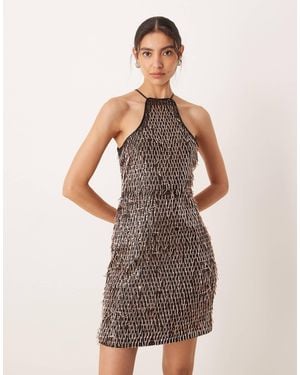 Amy Lynn – minikleid - Braun