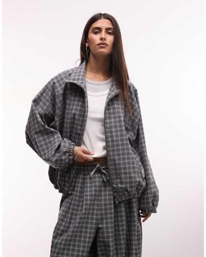 Collusion Giacca Sportiva Sartoriale Oversize A Quadri Coordinata - Nero