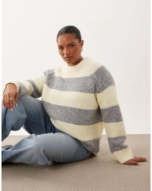 ASOS Asos design curve oversize-pullover mit flauschiger struktur - Grau