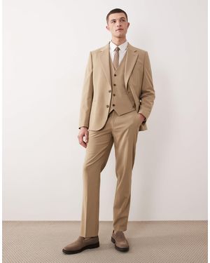 ASOS Slim Suit Trousers - Natural