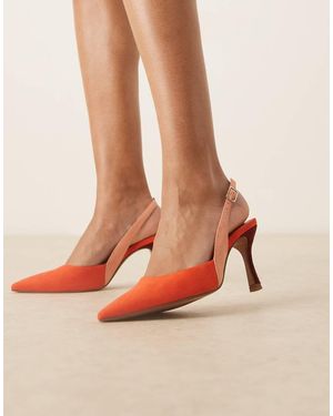 ASOS Samber Slingback Stiletto Heels - Orange