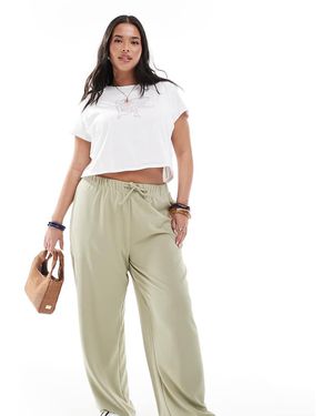 ONLY Tie Waist Trousers - Natural