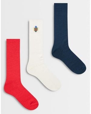 Abercrombie & Fitch 3 Pack Long Socks - White